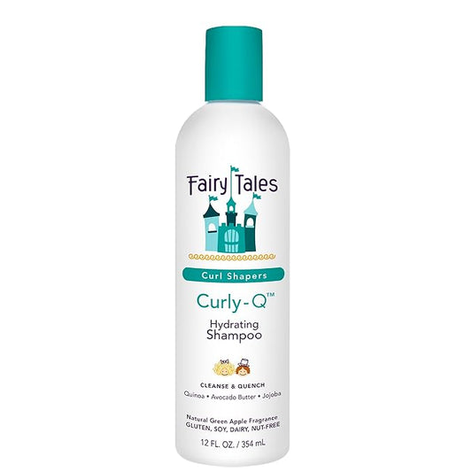 Fairy Tales Curly Q Kids Shampoo all Types of Curly Hair - Hydrating Hair Shampoo- Paraben , Sulfate , Gluten and Nut Free - 12 oz