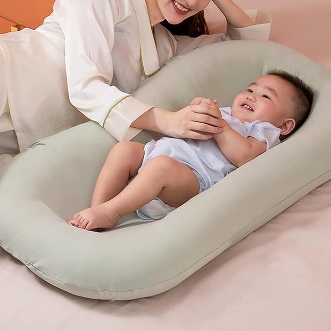 Baby Lounger - Baby Lounger for Newborn, Breathable & Soft Baby Nest Cover Co for Baby 0-12 Months, Baby Essentials Gifts, Portable Infant Lounger, Baby Snuggle Lounger Me (Brown2)