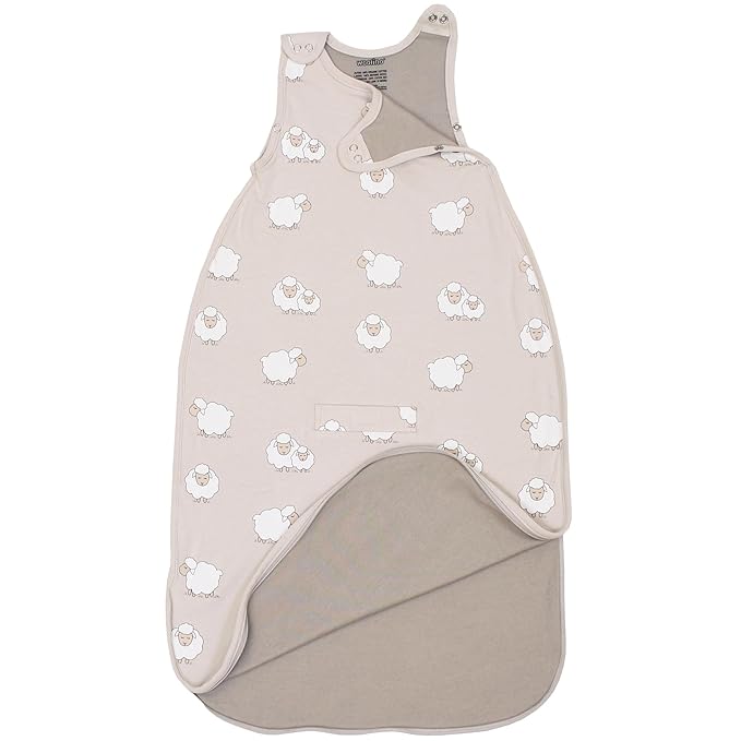 Woolino 4 Season Toddler Sleeping Sack, Merino Wool and Organic Cotton Baby Sleep Bag Sack, 2-4 Years, Sheep
