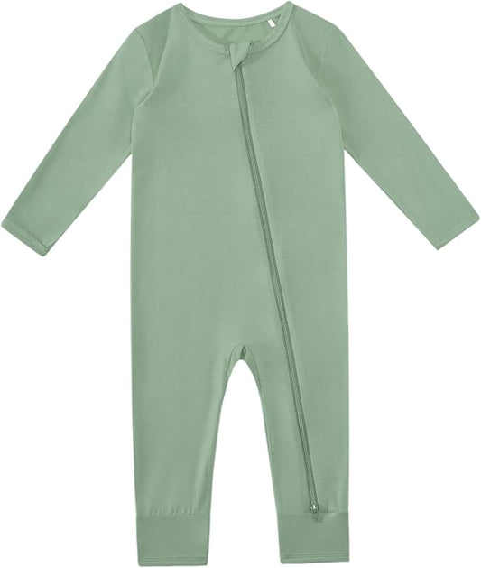 Baby Boys Girls Romper-Viscose Made from Bamboo, Long Sleeve Jumpsuits Soft Footless Rompers, Unisex