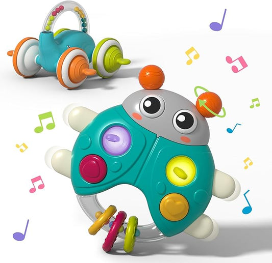 Early Learning Toys for 1 Year Old Boy, Baby Busy Toy with Lights and Sounds, Travel Sensory Cube for Toddlers 1-3, Learning Fine Motor Skills First Birthday Gifts for Toddler