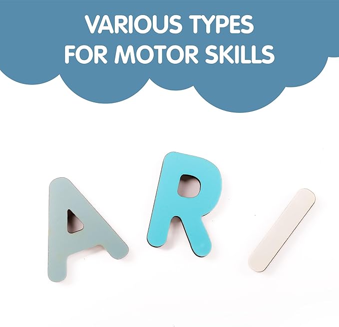 Customized Name Puzzle for Toddlers (Fixed I J Letters) Personalized Toddlers Busy Board, Baby Personalized Board for 1-5 Years Old, Birthday Gift, Montessori Toys (Pastel Boy)