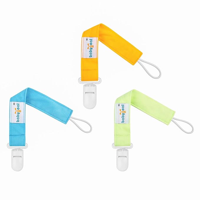 Babygoal Neutral Pacifier Clips with 2pcs Pacifier Cases, 6 Pack Binky Paci Holder and Leash for Boys and Girls Fits for Most Pacifier, Binkie Styles & Baby Teethers & Toys and Gift 6PS10-C2