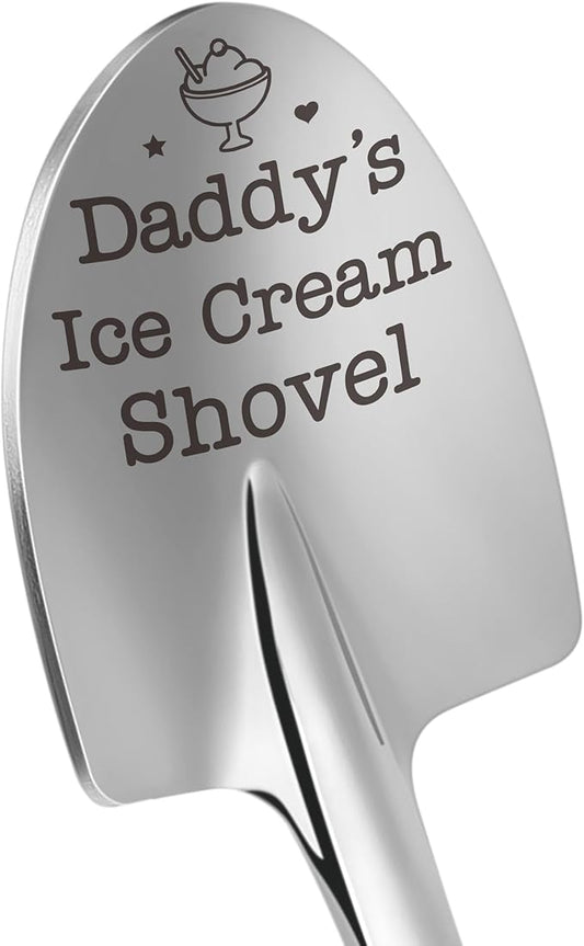 Fathers Day Dad Birthday Gifts Daddy Papa Husband Funny Dads Ice Cream Shovel for Men Him Husband Uncle Grandpa Grandfather