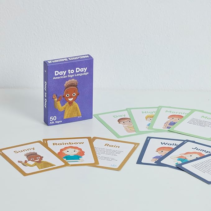 ASL Kids Flash Cards - 200 American Sign Language Cards for Children, Toddlers and Beginners