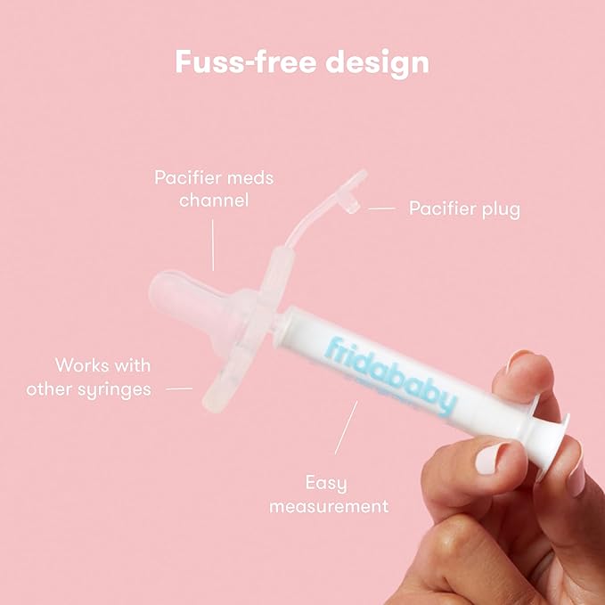 Frida Baby Medicine Pacifier Syringe, Accu-Dose Paci, Medi Frida Dispenser for Mess & Fuss Free Use, Made in USA