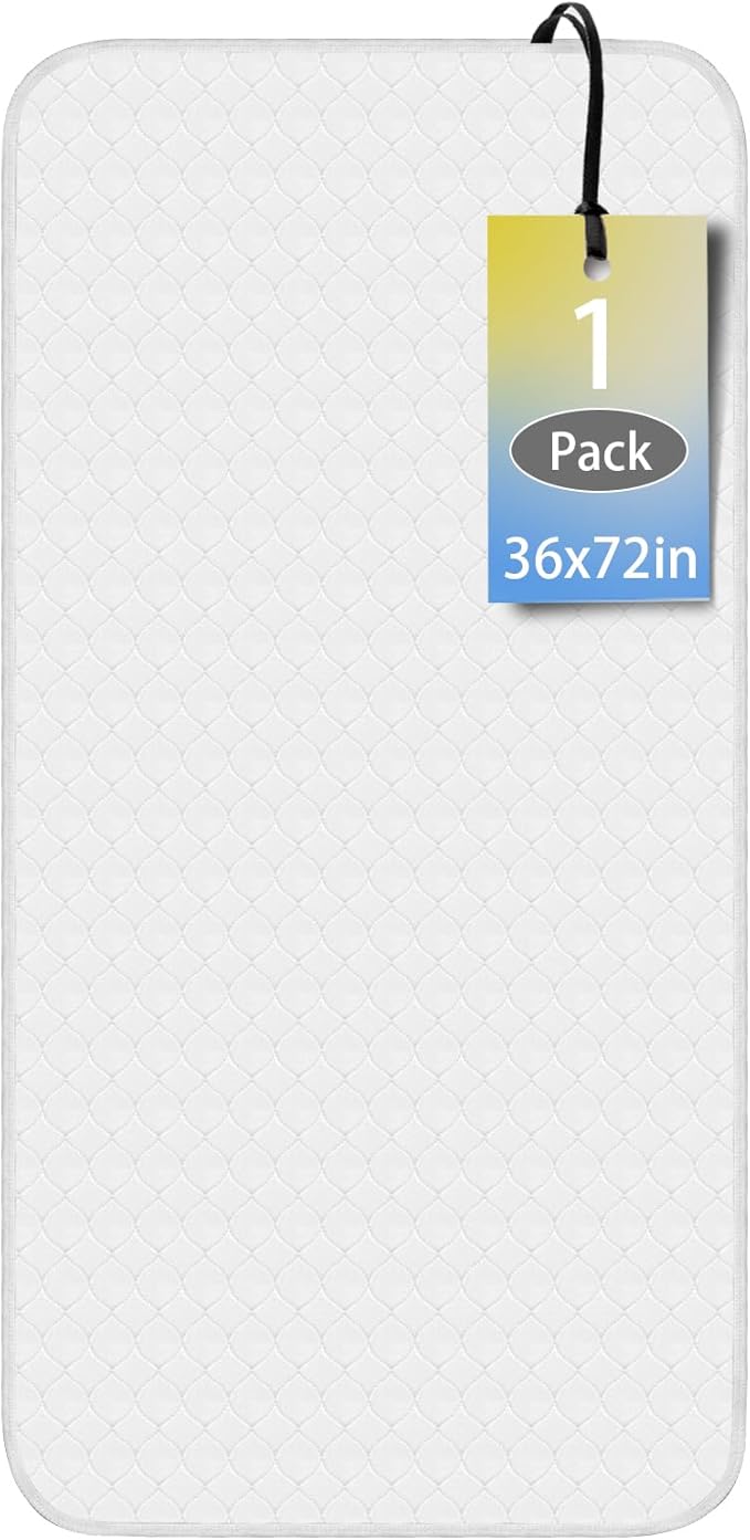 Washable Incontinence Bed Pads (72" x 36") for Adults, Kids, Dogs Waterproof and Machine Washable Large Sheet Protector with 10 Cup Absorbency