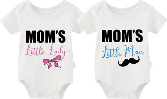 YSCULBUTOL Baby Twins Bodysuit Perfect Together Best Friend Newborn Romper Toddler Unisex Twin Outfit