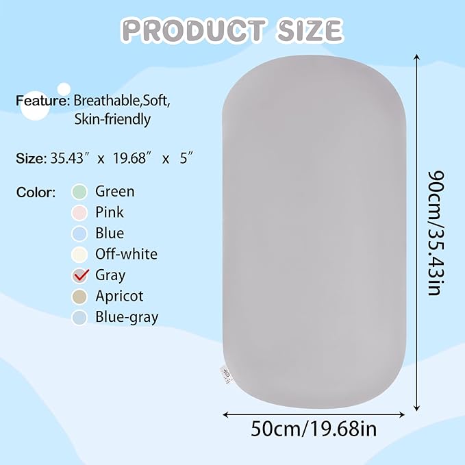 Lucakuins Baby Lounger, Bionic Design Baby Lounger for Newborn 0-24 Months, Soft Organic Cotton Breathable Lounger for Infants (Lovely White)