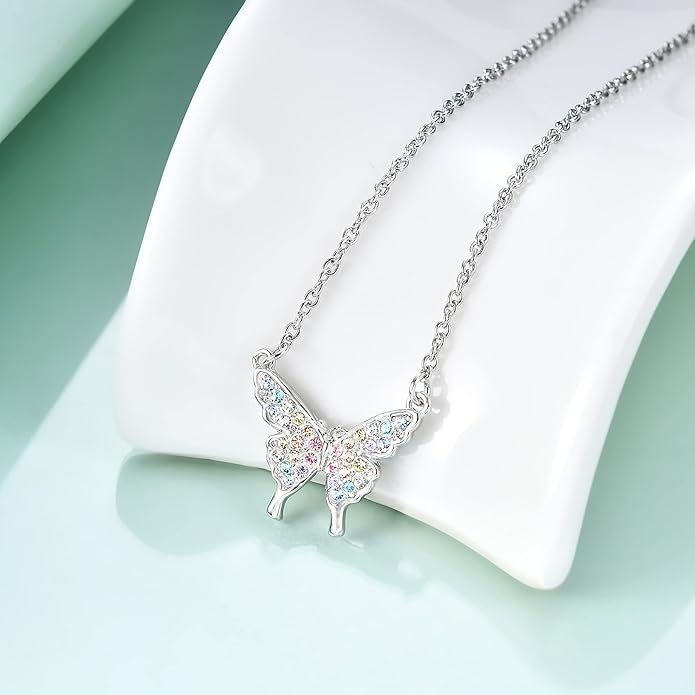 luomart Butterfly Necklace Gifts for Girls Women,Butterfly Pendant Necklaces Jewelry Gift for Butterfly Lovers
