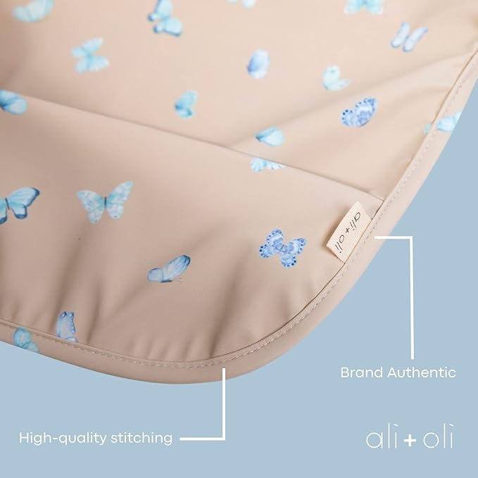 Ali+Oli Smock Bibs for Babies, BPA-Free Oeko-Tex Certified, Waterproof Baby Smock, Machine Washable, Toddlers Ages 6m+