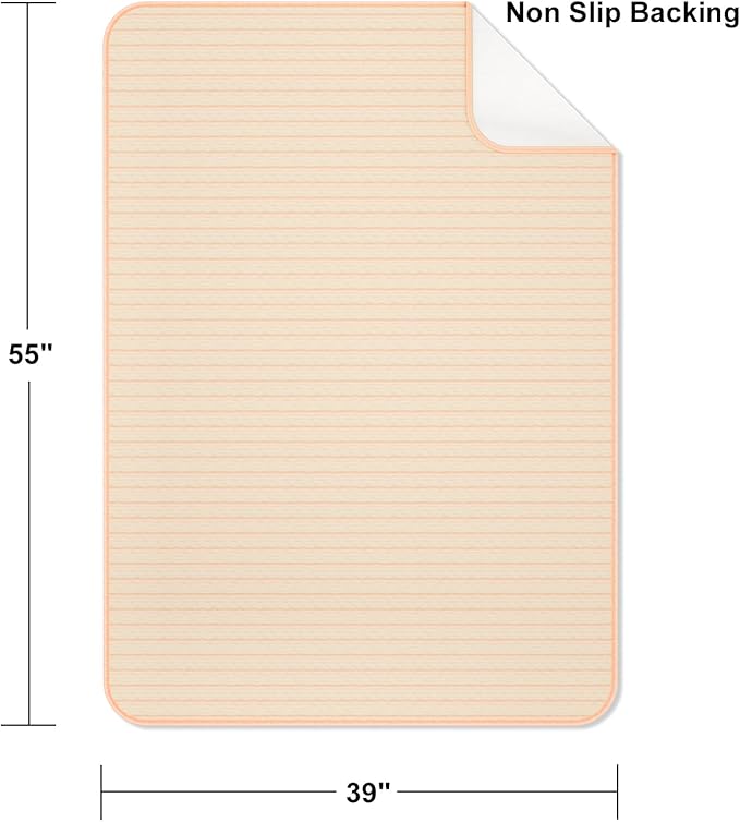 Incontinence Bed Pads - 55" x 39" Washable Waterproof Underpads (Pack of 1) - Reusable Extra Large 4-Layer Soft Pee Pads for Adults, Women, Elderly - for Sofa, Couch, Furniture