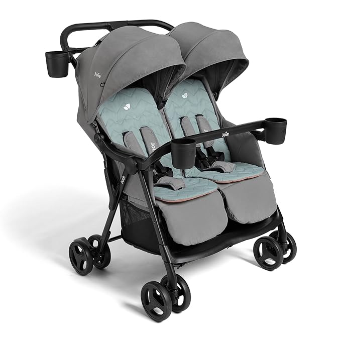 Zz Joie Rosemary Side-by-Side Double Stroller – Lightweight, Compact, and Comfortable Side-by-Side Stroller for Twins or Siblings