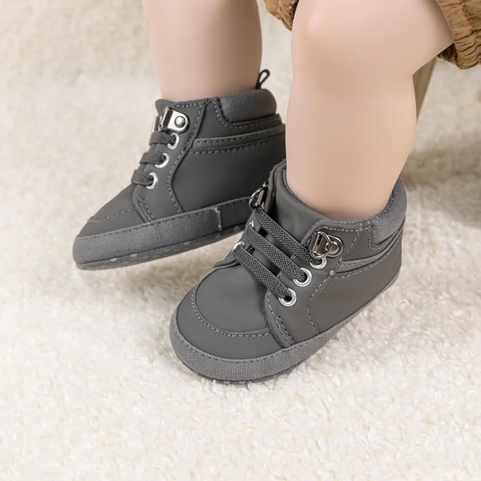 CENCIRILY Baby Boys Girls High Top Sneakers Soft Soles Anti Skid Infant Ankle Shoes Toddler Prewalker First Walking Crib Shoes