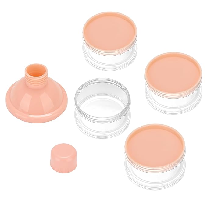 Accmor Formula Dispenser On The Go, 4 Compartments Stackable Formula Container for Travel, Baby Milk Powder Kids Snack Container, BPA Free ﻿