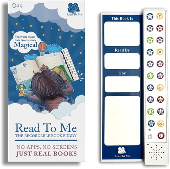 Read to Me Recordable Book Buddy – Personalized Audio Storytelling Device for Kids No Apps or Screens Ideal for Grandparents, Military Families, and Long-Distance Loved Ones