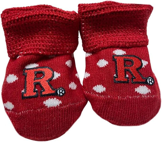 Two Feet Ahead Baby Socks – Soft, Cozy & Machine Washable Organic Cotton Stay-on Socks for Baby Girls and Boys - Made in USA (Polka)