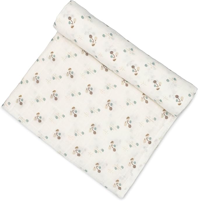 Crane Baby 100% Organic Cotton Poppy Single Baby Swaddle Wrap for Boys and Girls, Gender Neutral Newborn Swaddling Blanket, Baby Registry and Gift, 47 x 47 inches