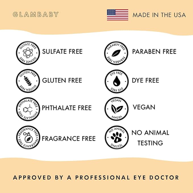 GlamBaby Dry Eye Spray for Kids of All Ages | Gentle, Soothing Hypochlorous Spray, 60ml | Relief Eye Drops for Dry Eyes | for Tired Eyes and Device Fatigue | Gentle Eye Care Solution for Eye Strain