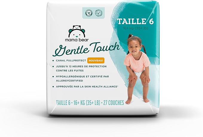 Amazon Brand - Mama Bear Gentle Touch Diapers, Size 6, 27 Count