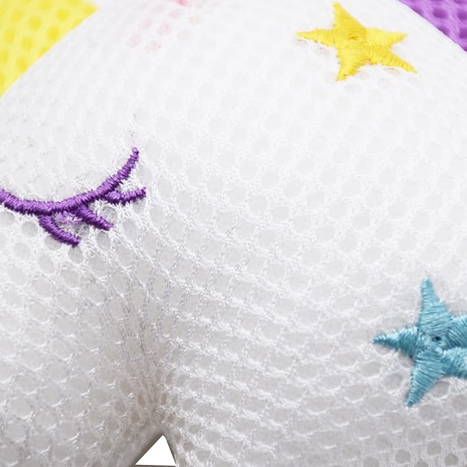 Cute Unicorn Kids Bath Loofahs Balls for Baby Girls Boys Mesh Shower Ball Pouf Exfoliating Bath Sponge Body Cleaner Bath Accessories (White Unicorn)