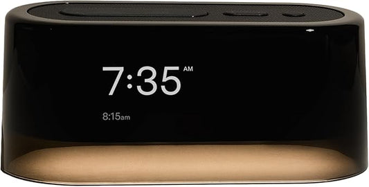 Loftie Alarm Clock with Sound Machine – Smart Alarm Clock with Light, White Noise, Bluetooth Speaker, Night Light Sound Machine, 100+ Sounds, Blackout Mode, No WiFi Mode, Optional Subscription - Black