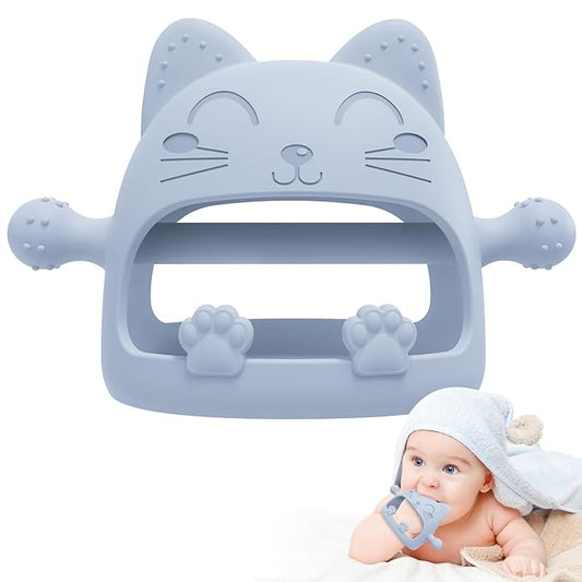 Baby Teething Toys for Babies 0-6 Months-Baby Teether,Anti-Drop Silicone Mitten Teething Toy for Soothing Sore Gums,Teething Pacifier,Baby Toys 6 to 12 Months-Ideal Baby Travel Essentials for Moms