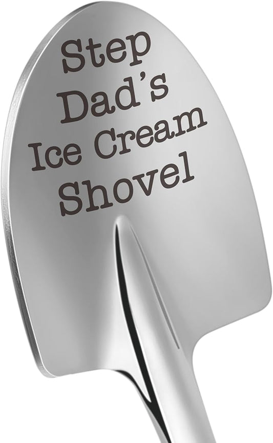 Funny Dad's Ice Cream Shovel Gifts for Step Dad Fathers Daddy Bonus Dad Husband - Unique Dad Birthday Ideal for Men Papa Grandpa Grandfather Gift from Grandkids Daughter Son Wife