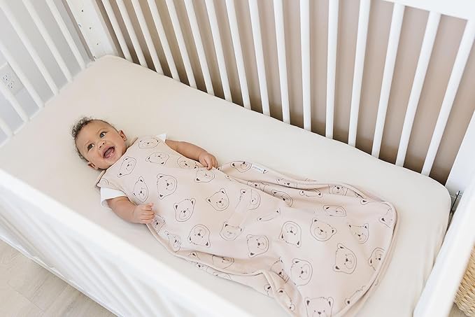 Woolino Toddler Sleeping Sack, 4 Season, Merino Wool and Organic Cotton, Baby Sleep Bag, 2-4 Years, Teddy Bear