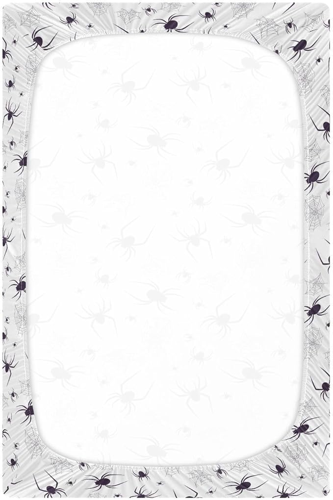 Spiders Crib Sheets for Neutral Bassinet Play Sheets,Sheets Toddler Bed Sheets for Baby Boys Girs 39 * 27 * 5in