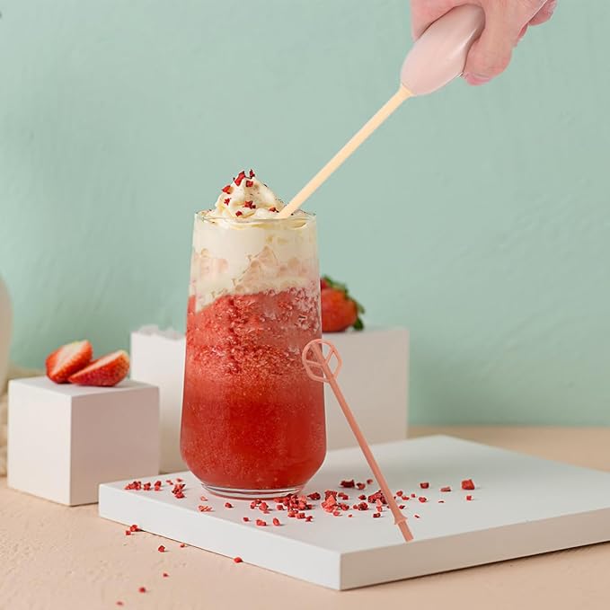 MAGICLULU Handheld Electric Mixer Small Portable Drink Infant Milk Powder Mixer with 2 Stirring Sticks