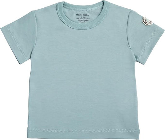 Mon Chou Premium Short Sleeve Shirt - Ultra Soft, 100% Pima Cotton Crew Neck Baby T Shirts - Organic Cotton Baby Clothes