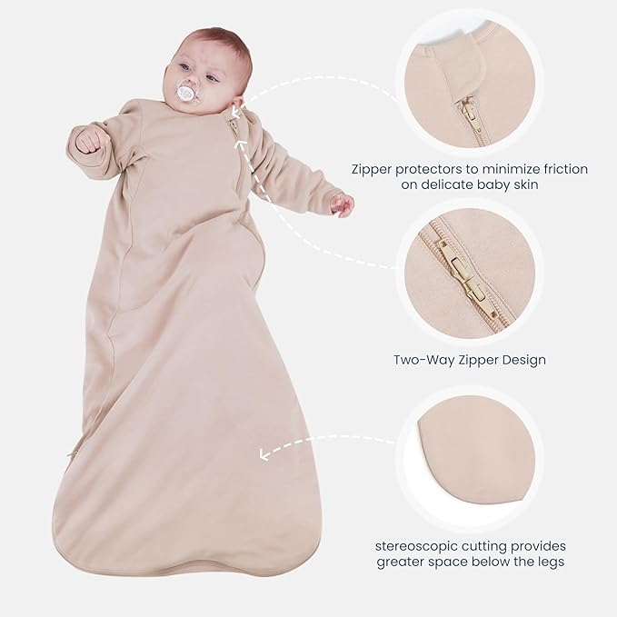 Unisex Sleeping Bag for Babies and Toddlers 1.0 Tog Sleep Sack 18-36Months, Newborn Sleep Sack, Wearable Blanket Baby, One Piece Long Sleeves, Gifts for Baby