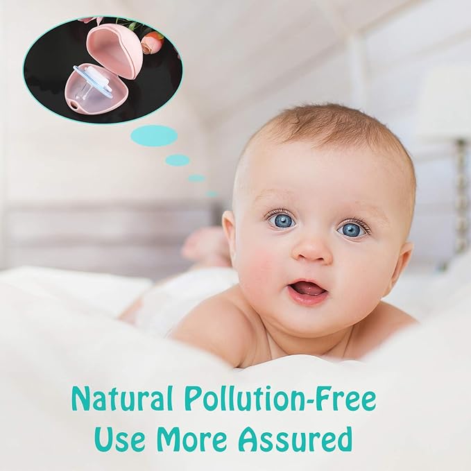 Accmor Pacifier Case, Pacifier Holder Case, Pacifier Container for Travel, BPA Free, Pink, 4 Pack