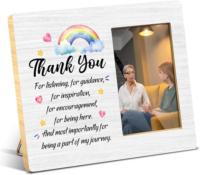 JioJio Chan Thank You Appreciation Picture Frame Gifts- 4 x 6 Inch Photo - Photo Frame Gifts For Women Man Godfather Friends School Counselor Graduation End Of The Year Teacher SLP