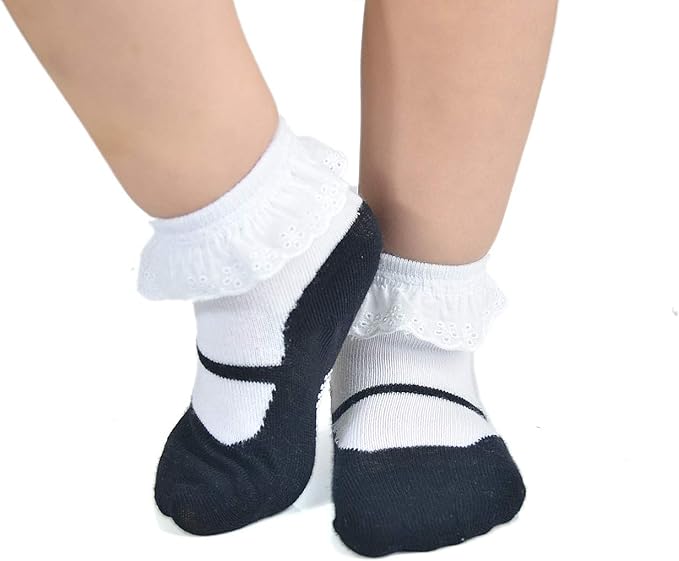 EPEIUS Unisex Baby Girls Boys Non-Slip Socks (Set of 6)