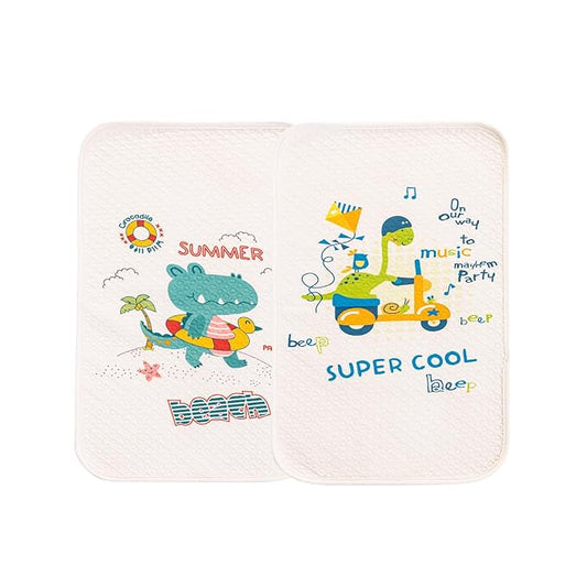 2 Pcs 12x20Inches Waterproof Changing Pads for 0-6 Months Baby,Cute Leak Proof Crib Disaper Pads,Portable Unisex Baby Changing Mat for Home&Travel. (Dinosaur)