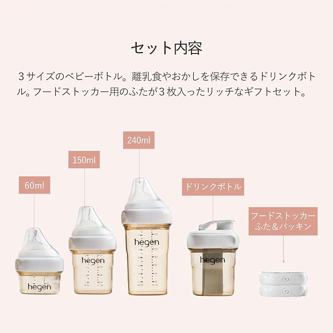 Hegen PPSU Baby Bottle Essentials Starter Kit (Suitable from Newborn Till 6 Months)