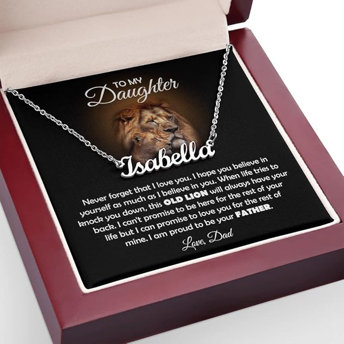 To My Beautiful Daughter Necklace from Mom & Dad | Cubic Zirconia Pendant with Heartfelt Message Card & Gift Box | Daughter Birthday, Graduation, Christmas Jewelry Gift from Parents