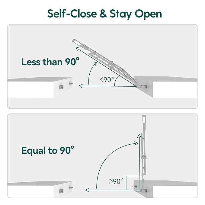 Babelio 34" Extra Tall Baby/Dog Gate with No Threshold Design Walk Thru Door, 26-43" Auto Close Safety Gate for Babies, Elders and Pets, Fits Doorways, Stairs, and Entryways, Grey