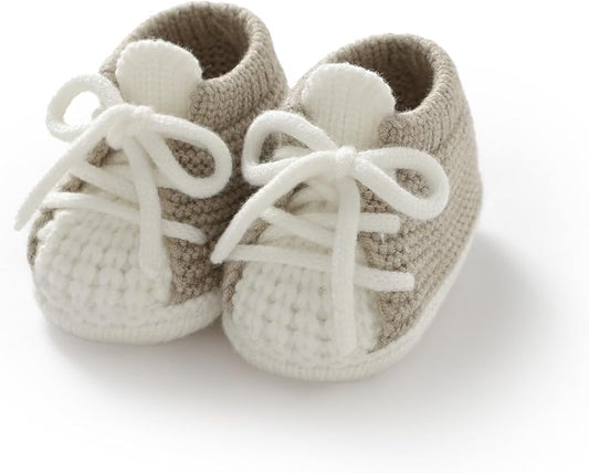 DovFanny Baby Booties Newborn Baby First Shoes Cozy Warm Knit Soft Booties for Toddler Infant Boy Girl