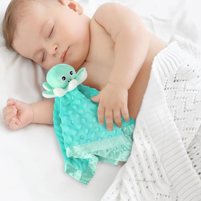 Baby Security Blanket Loveys for Babies Snuggle Toy Plush Octopus Stuffed Animal Gifts for Girls and Boys Newborn