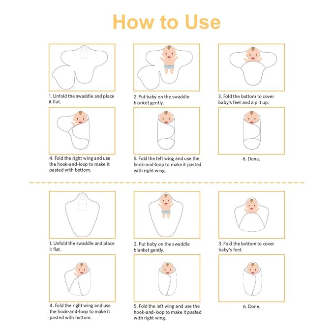 Organic Cotton Baby Swaddle Blankets, Baby Blanket Wrap for Newborn Baby Boys Girls, Skin Friendly Wearable Swaddling Sleep Sack Calms Startle Reflex (Button, Peachpink, 0-3 Months + 3-6 Months)