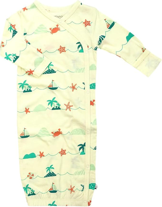 Babysoy Newborn Baby Kimono Wrap Around Snap Sleeper Gown Sack Bundler
