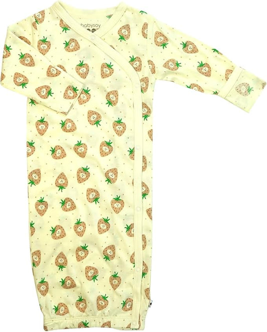Babysoy Newborn Baby Kimono Wrap Around Snap Sleeper Gown Sack Bundler