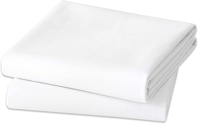 Flannel Crib Protector Pad，100％ Waterproof Mattress Protector Pad, One Size, 27" X 50"-2pcs