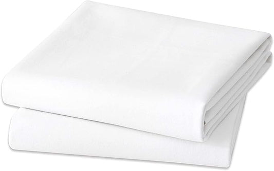 Flannel Crib Protector Pad，100％ Waterproof Mattress Protector Pad, One Size, 27" X 50"-2pcs