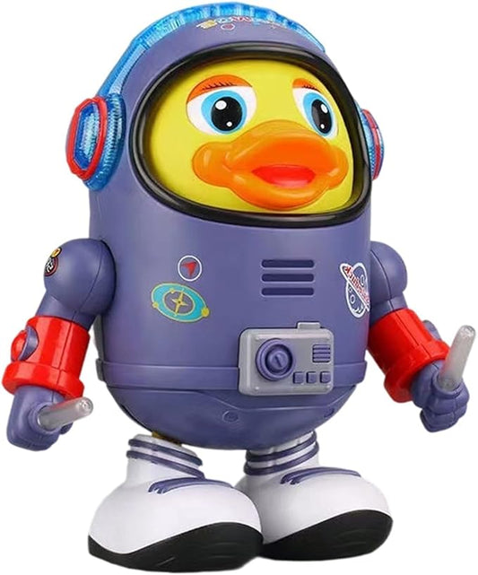 Dancing Space Duck Toy, Cute Space Duck Singing Walking Dancing Toys, Walking Duck Baby Robot, Electric Dancing Duck Toy Baby Musical Toys, Cute Singing Walking Duck Toys with Music LED Lights