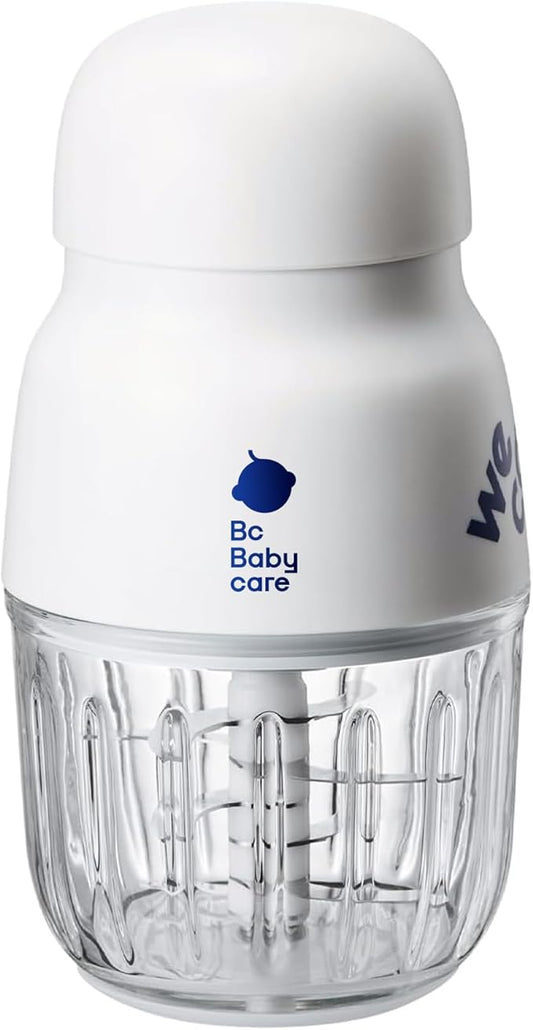 Bc Babycare Baby Food Maker-Baby Food blender for Fruit, Vegatable & Meat,Mini Food Processor for Potatoes, Grapes & Strawberries,White,10oz
