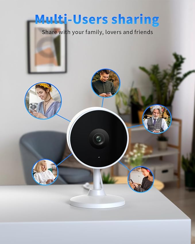 [5G & 2.4G] 2K Indoor Security Cameras for Home Security, AI Voice Change for 2-Way Talk, Motion Detection, Night Vision, 24/7 SD Recording/Cloud Storage, Baby Monitor/Dog/Pet Camera with Phone App, 2